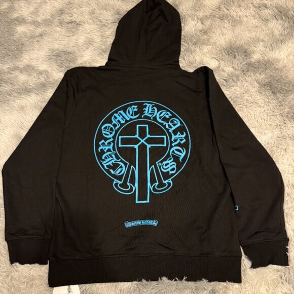 Chrome Hearts Mapplethorpe Black/Blue Hoodie Men’s Size Medium or Large - Picture 2 of 6